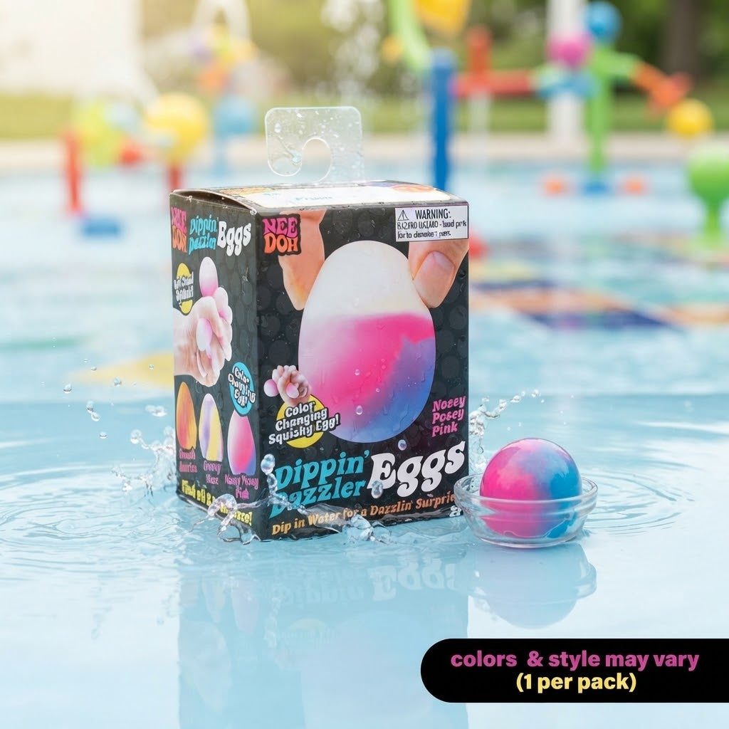 Vezmora NeeDoh Dippin' Dazzlin' Eggs Color-Changing Squishy Toy (1-Pack) - Vezmora