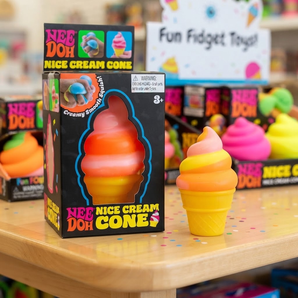 Vezmora NeeDoh Nice Cream Cones Creamy Smooth Squishy Fidget Toy - Vezmora