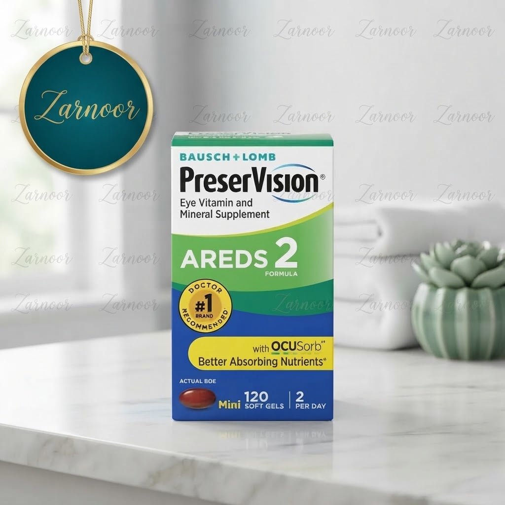 Vezmora Bausch + Lomb PreserVision AREDS 2 Formula Eye Vitamin and Mineral Supplement Mini Soft Gels - 120 Count - Vezmora