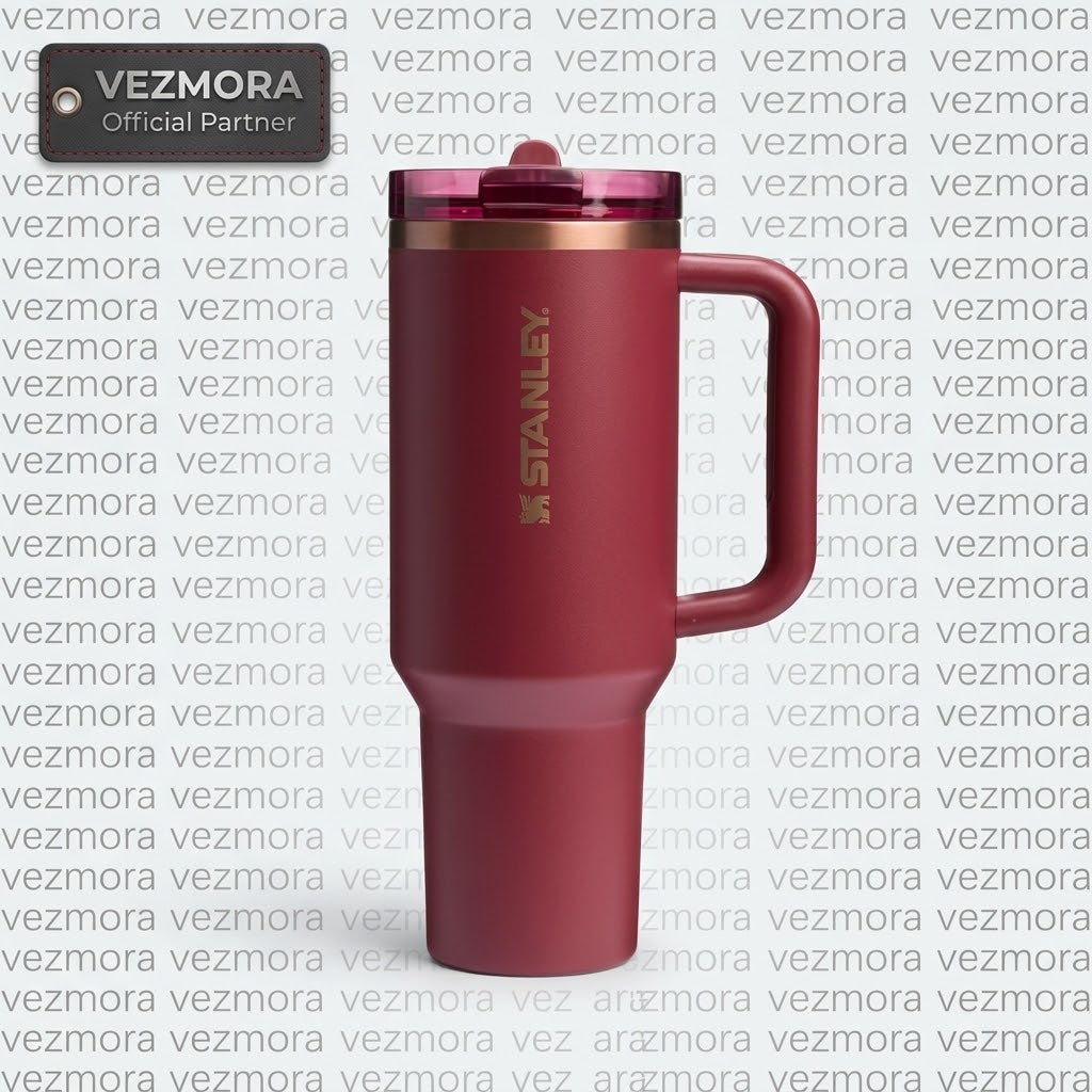 VEZmora Stanley The FlowState Quencher H2.0 Tumbler, 40 oz (Floral Red)