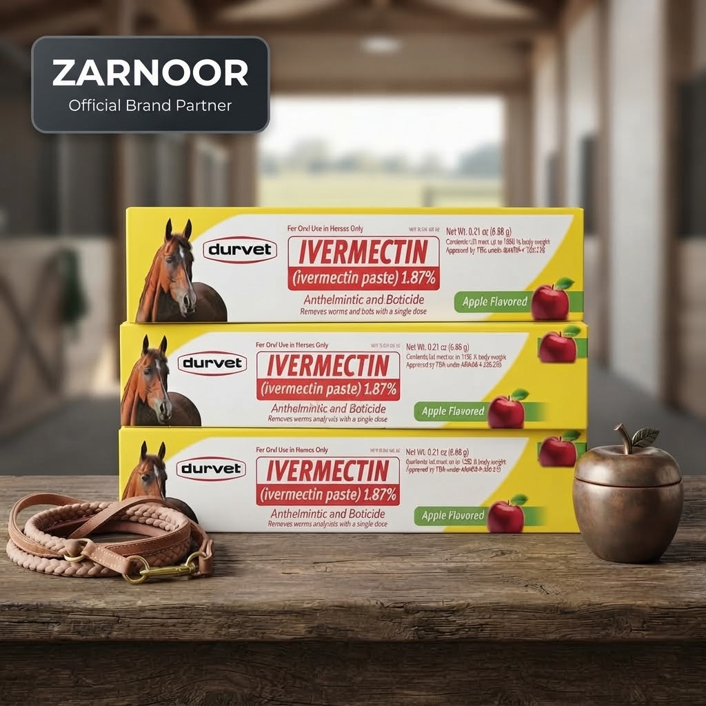 Durvet Ivermectin 1.87% Apple Flavored Paste for Horses, 3-Pack - Vezmora
