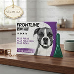 Vezmora Frontline Plus Spot-On Flea, Tick & Lice Treatment for Large Dogs (20-40 kg)