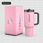 VEZmora Stanley x GOAT Insulated Stainless Steel Quencher H2.0 FlowState Tumbler with Straw and Gift Box, Pink