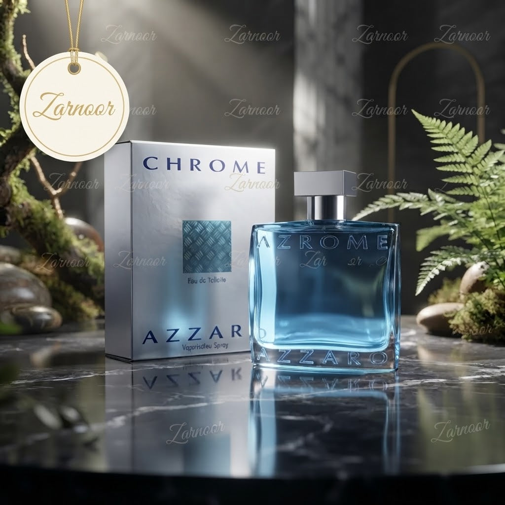 Azzaro Chrome Eau de Toilette - Luxury Fragrance Spray (100 ml / 3.4 Fl Oz) - Vezmora