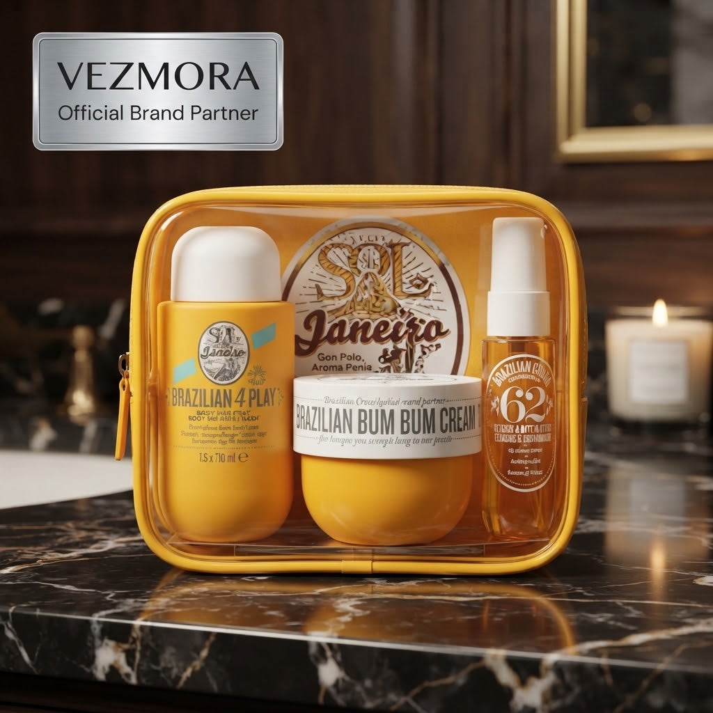 Vezmora Sol de Janeiro Brazilian Bum Bum Jet Set – Travel Size Body Care & Perfume Set