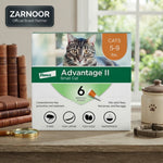 VEZmora Elanco Advantage II Flea Treatment for Small Cats (5-9 lbs), 6 Doses