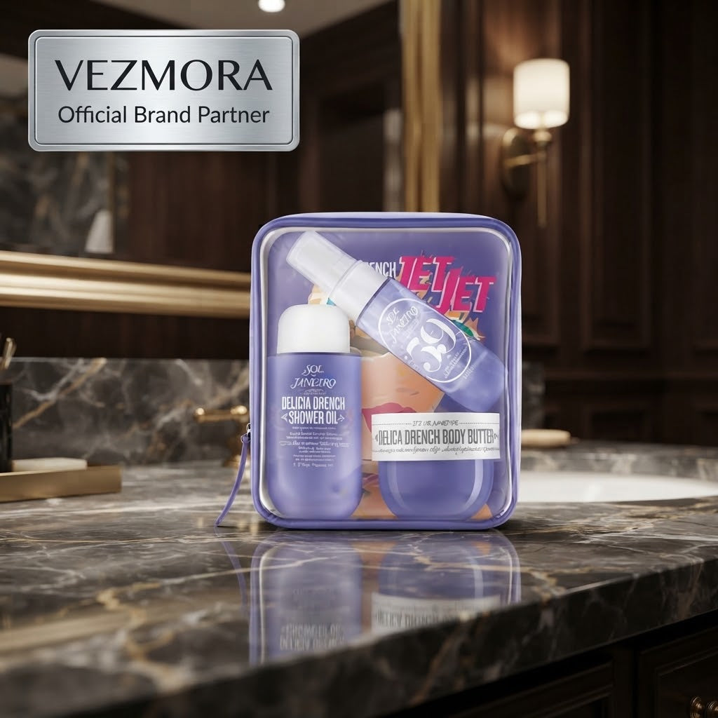 Vezmora Sol de Janeiro Delícia Drench Jet Set – Travel Size Body Care & Perfume Set