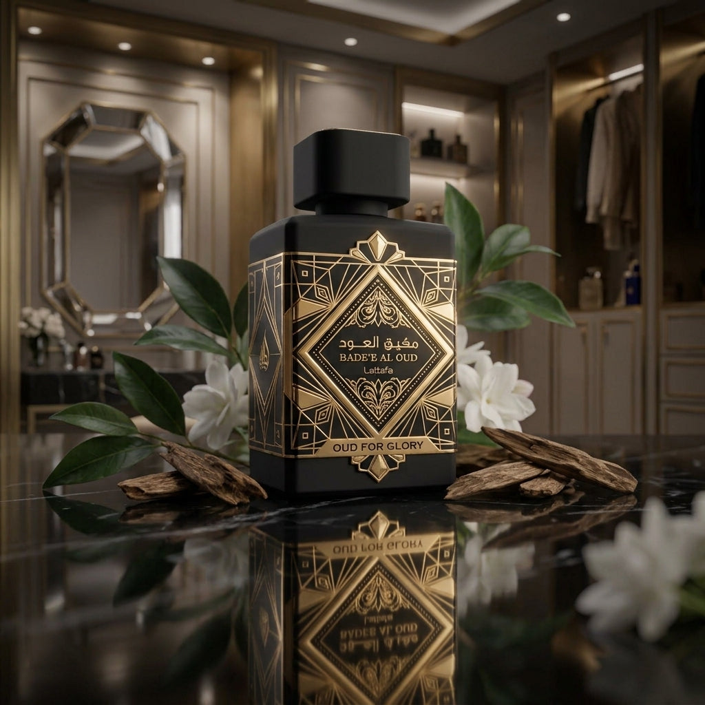 Lattafa Bade'e Al Oud Oud For Glory Eau de Parfum - Luxury Fragrance Spray (100 ml / 3.4 Fl Oz) - Vezmora