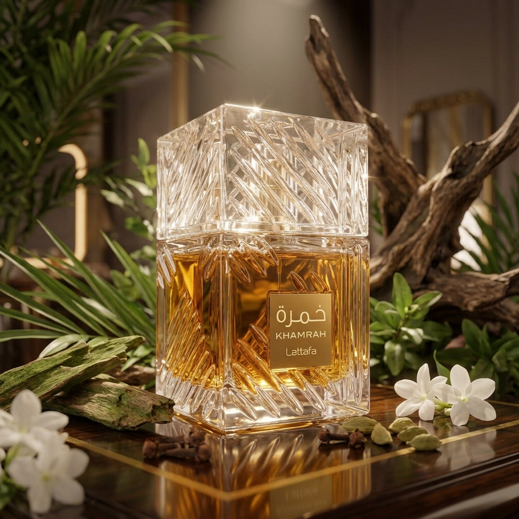 Lattafa Khamrah Dukhan Eau de Parfum - Luxury Fragrance Spray (100 ml / 3.4 Fl Oz) - Vezmora