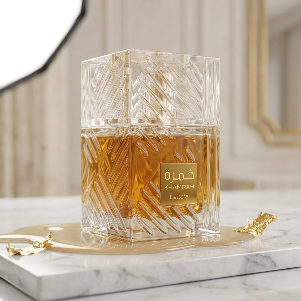 Lattafa Khamrah Dukhan Eau de Parfum - Luxury Fragrance Spray (100 ml / 3.4 Fl Oz) - Vezmora