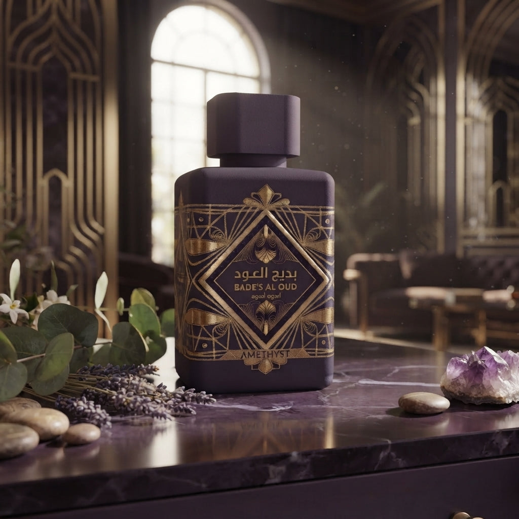 Lattafa Bade'e Al Oud Amethyst Eau de Parfum - Luxury Fragrance Spray (100 ml / 3.4 Fl Oz) - Vezmora