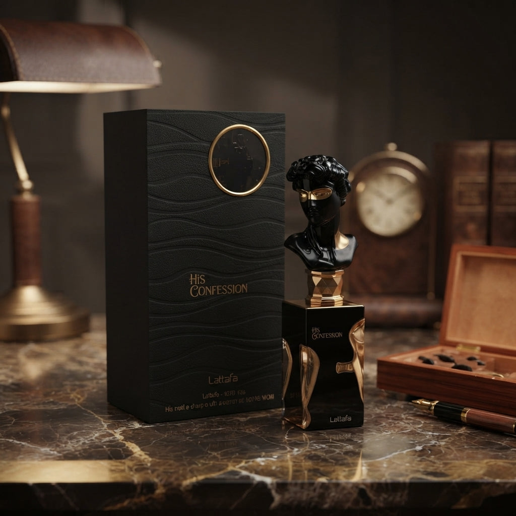 Lattafa His Confession Eau de Parfum - Luxury Fragrance Spray (100 ml / 3.4 Fl Oz) - Vezmora