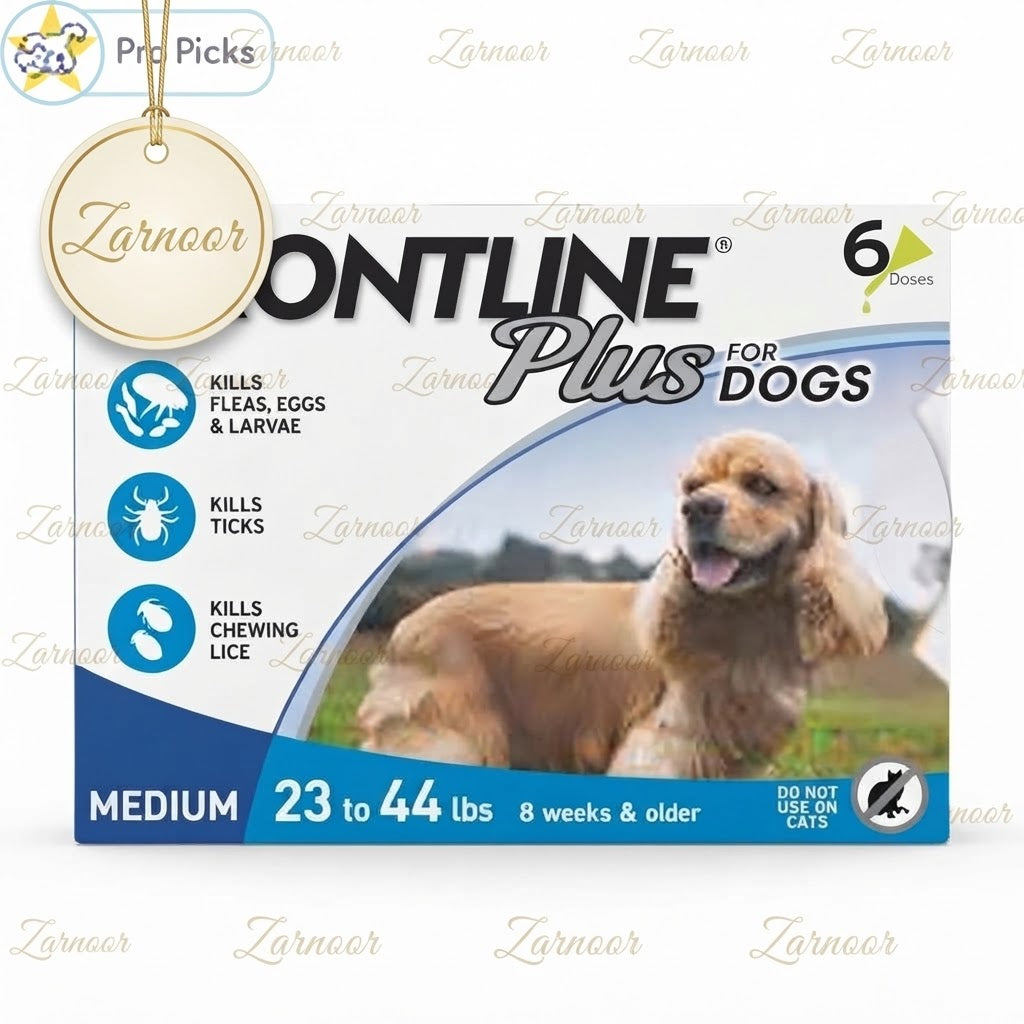 Vezmora Frontline Plus Flea and Tick Treatment for Medium Dogs (23–44 lbs, 6 Doses) - Vezmora