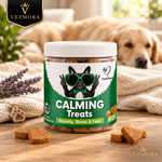 Vezmora NutriPaws Calming Treats for Dogs – Natural Anxiety, Stress & Fear Relief – 120 Chews