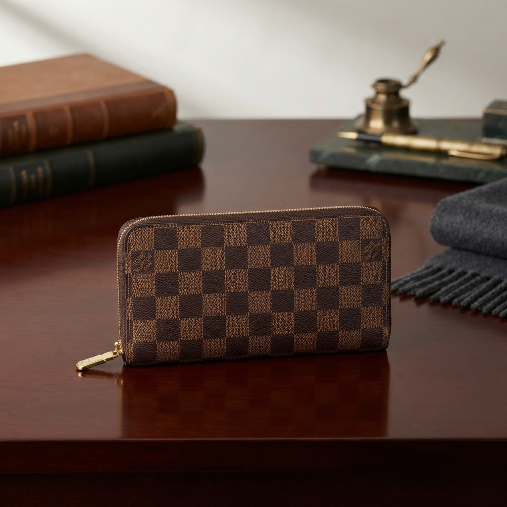 Vezmora Louis Vuitton Damier Ebene Canvas Zippy Wallet - Vezmora