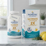 Vezmora Nordic Naturals Ultimate Omega 2X High-Strength Lemon Flavor Fish Oil Supplement - 120 Soft Gels - Vezmora