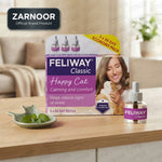 Vezmora Feliway Classic Happy Cat Calming Pheromone Diffuser Refill Economy Pack - 3 x 30 Day - Vezmora