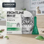 Vezmora Frontline Plus Spot-On Flea, Tick & Lice Treatment for Cats & Ferrets - 6 Pipettes - Vezmora