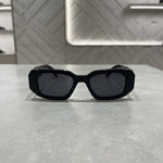 Vezmora Prada Black Geometric Rectangular Sunglasses - Vezmora
