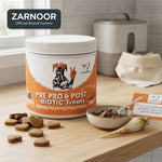 Vezmora NutriPaw Pre, Pro & Post-Biotic Treats for Dogs – Triple-Action Gut, Digestion & Immune Support – 120 Chews - Vezmora