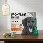 Vezmora Frontline Plus Spot-On Flea, Tick & Lice Treatment for Small Dogs (2-10 kg) - 6 Pipettes