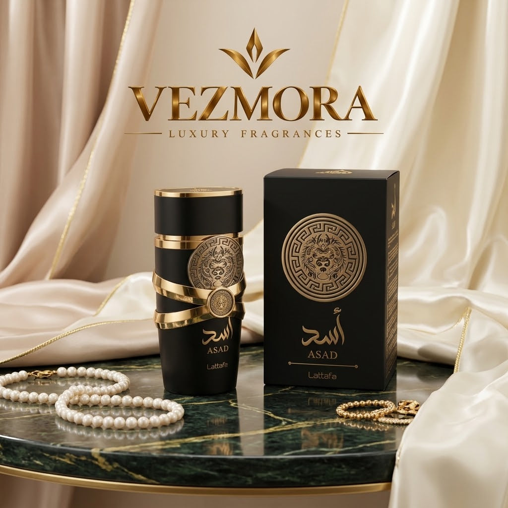 VEZmora Lattafa Asad Eau de Parfum - Luxury Fragrance Spray (100 ml / 3.4 Fl Oz)