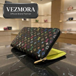 Vezmora Louis Vuitton Black Multicolore Monogram Canvas Zippy Wallet