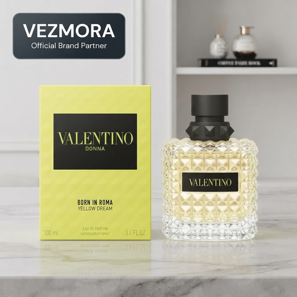 VEZMORA Donna Born In Roma Yellow Dream by Valentino for her EDP 3.3 / 3.4 oz New in Box