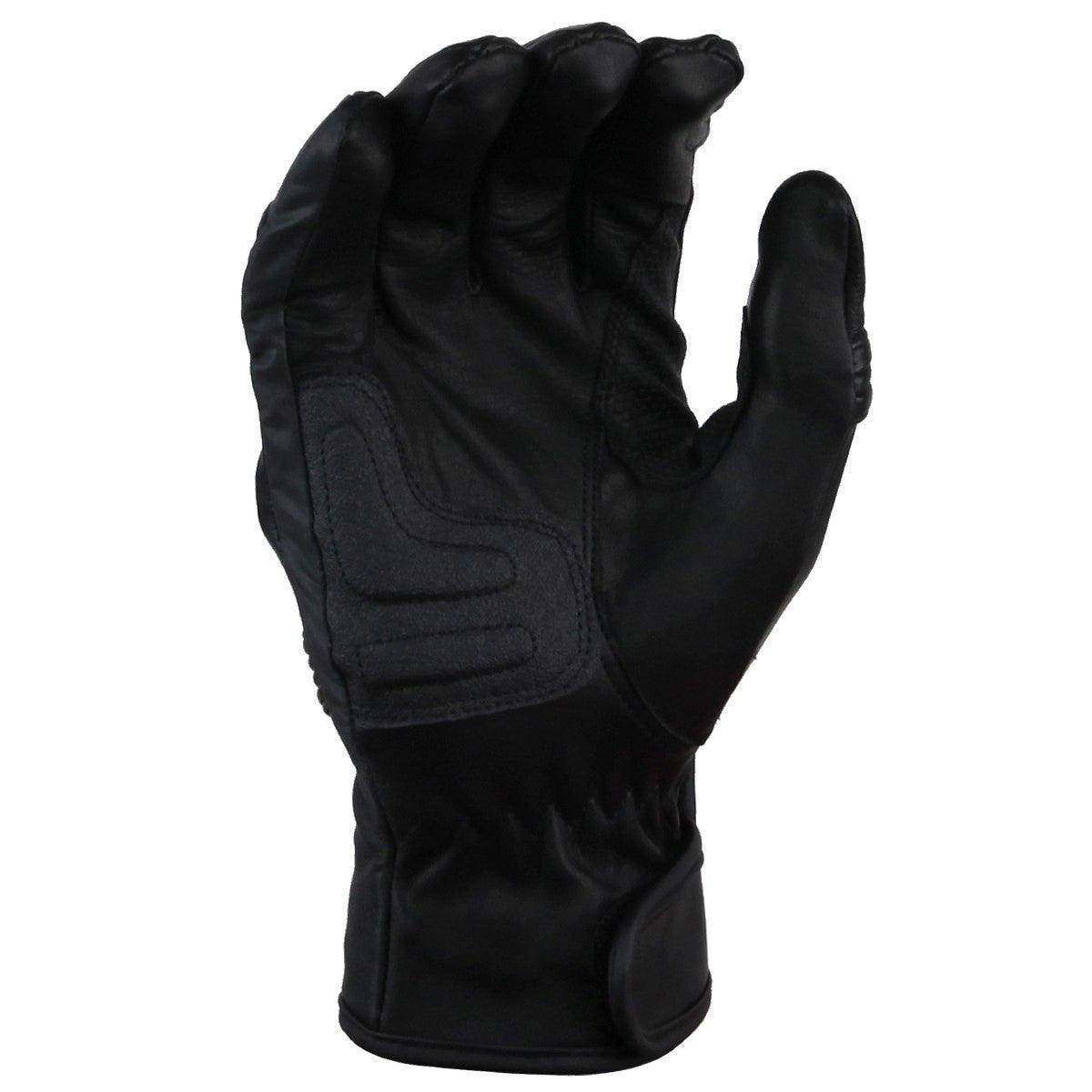 Vance GL704 Mens Black Hard Knuckle Motorcycle Racer Leather Gloves