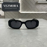 Vezmora Prada Black Geometric Rectangular Sunglasses