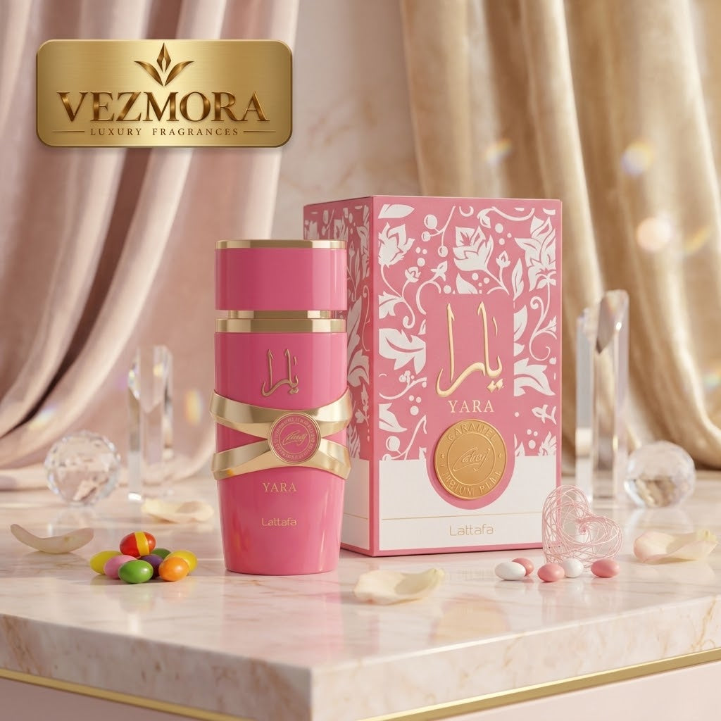 VEZmora Lattafa Yara Candy Eau de Parfum - Luxury Fragrance Spray (100 ml / 3.4 Fl Oz)