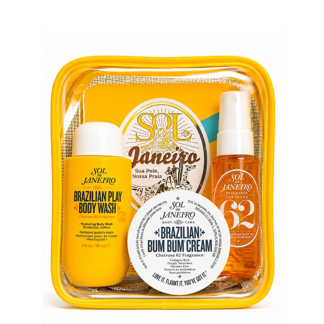 Vezmora Sol de Janeiro Brazilian Bum Bum Jet Set – Travel Size Body Care & Perfume Set