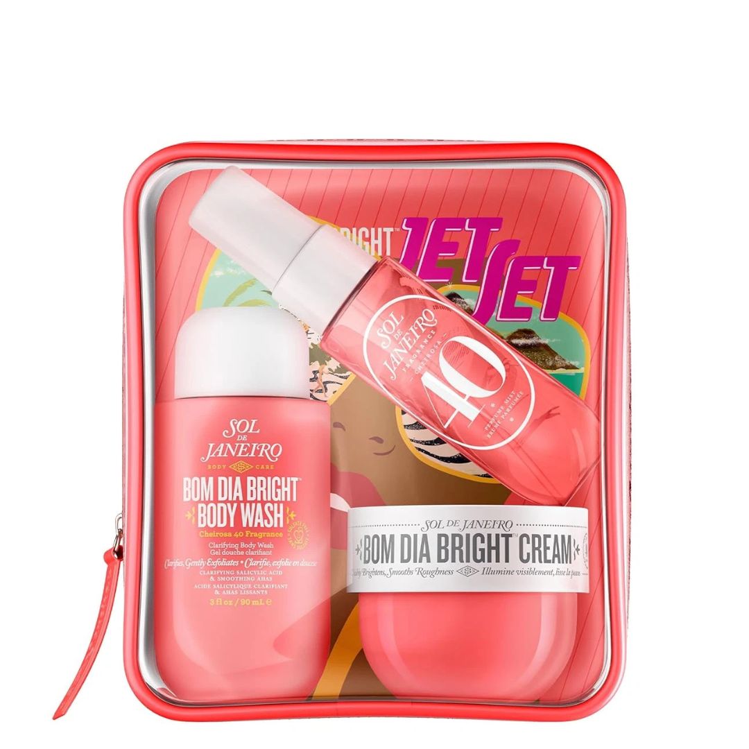 Vezmora Sol de Janeiro Bom Dia Bright Jet Set – Travel Size Body Care & Perfume Set