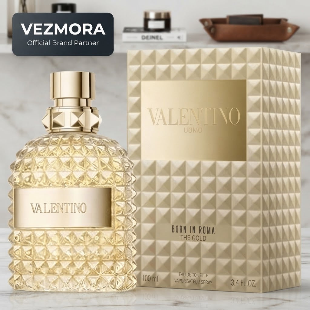 VALENTINO UOMO BORN IN ROMA THE GOLD EDT 3.4oz 100ml SPRAY FOR MEN