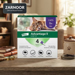 VEZmora Elanco Advantage II Flea Treatment for Large Cats (9+ lbs), 4 Doses