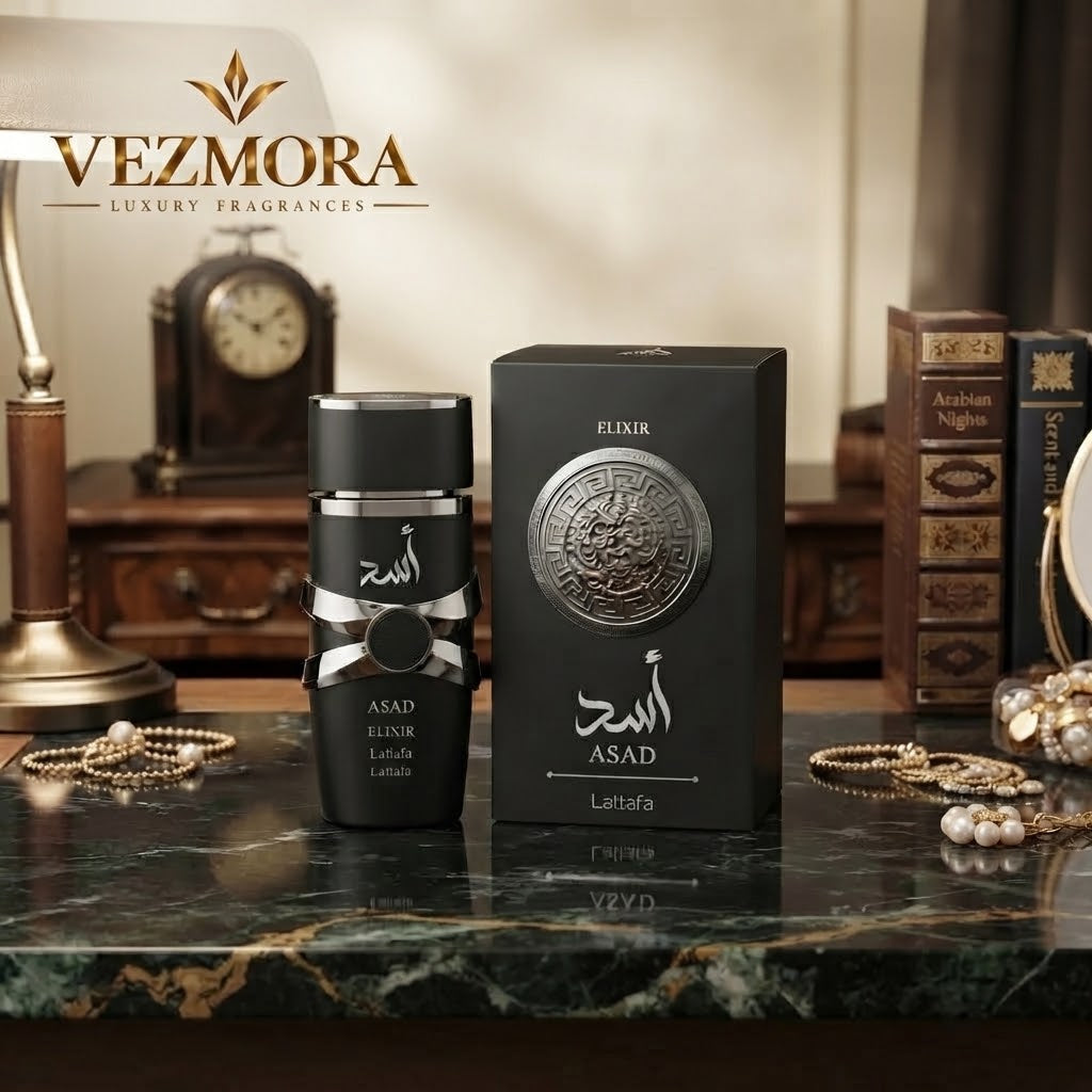 VEZmora Lattafa Asad Elixir Eau de Parfum - Luxury Fragrance Spray (100 ml / 3.4 Fl Oz)