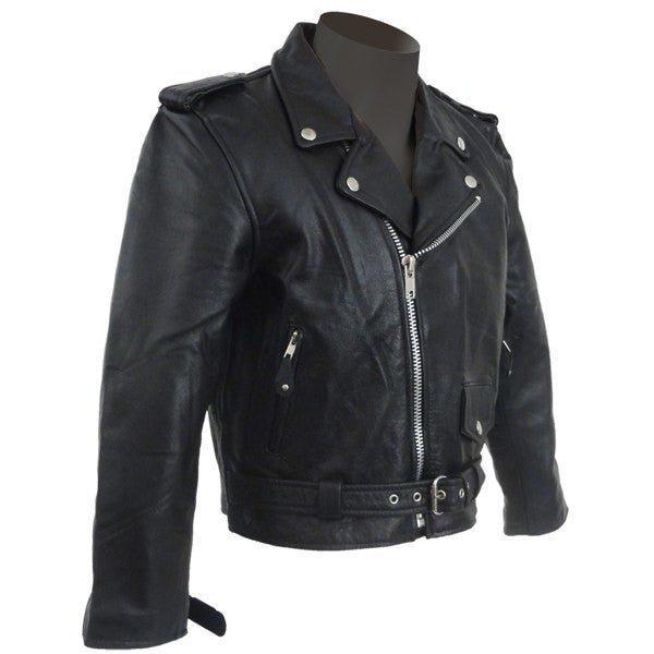 Vance VK515 Kids Black Motorcycle Leather Jacket