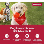 VEZmora K9 Advantix II Flea, Tick & Mosquito Treatment for Extra Large Dogs (Over 55 lbs) – 6 Doses