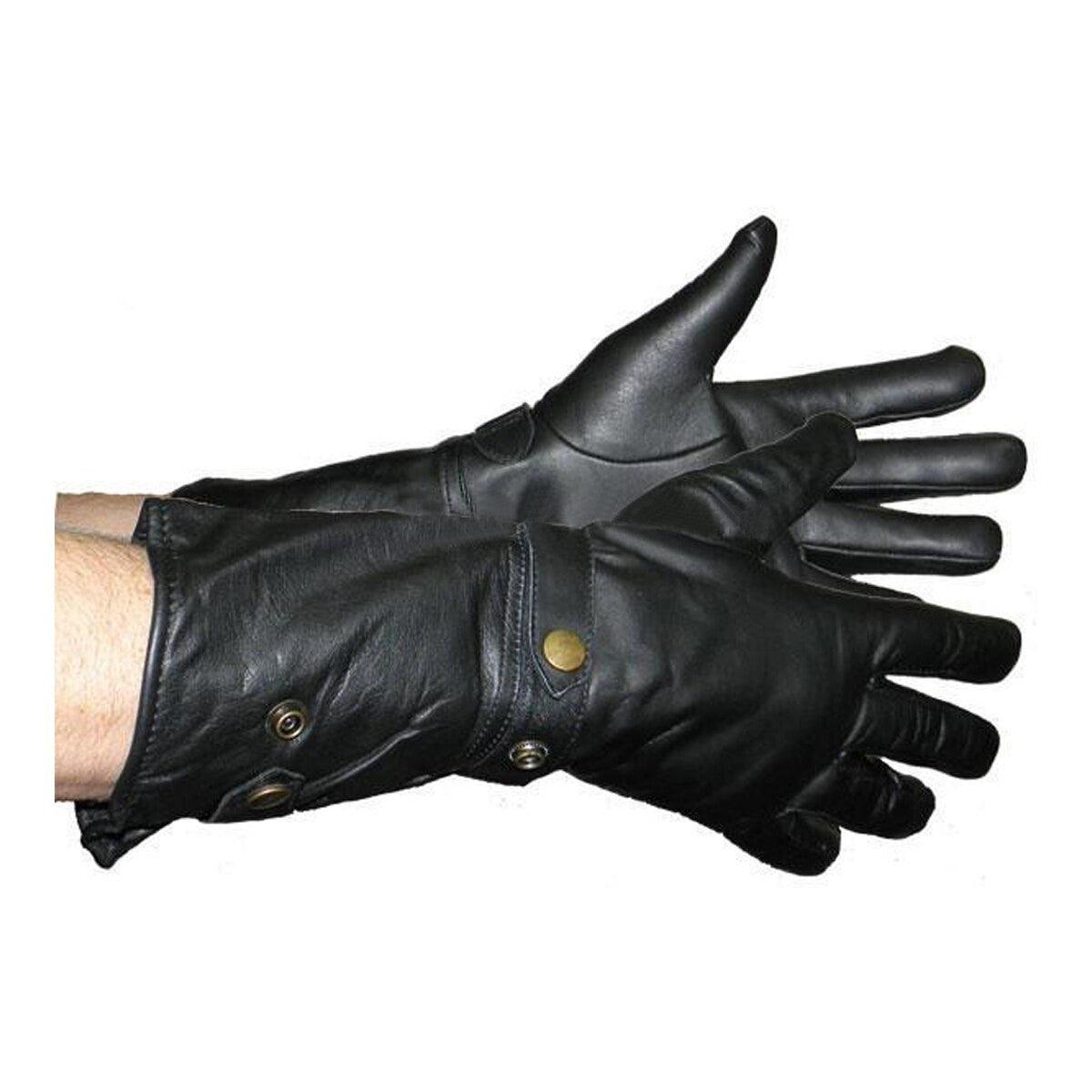 Vance Mens Lightweight Leather Gauntlet Gloves