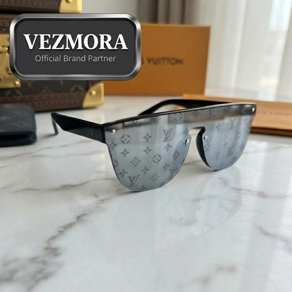 Vezmora Louis Vuitton Monogram Shield Sunglasses with Presentation Box