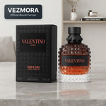 VEZMORA VALENTINO (coral fantasy) UOMO BORN IN ROMAEAU DE PARFUM SPRAY 3.4 Oz / 100 ml