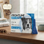 Vezmora Frontline Spot On Plus Flea, Tick & Lice Treatment for Medium Dogs (10-20 kg) - 6 Pipettes