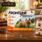 VEZmora Frontline Plus Flea and Tick Treatment for Small Dogs (5 to 22 lbs), 6 Doses