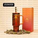 VEZmora Karol G x Stanley Quencher H2.0 FlowState Insulated Stainless Steel 40oz Tumbler with Straw and Gift Box, Orange Floral