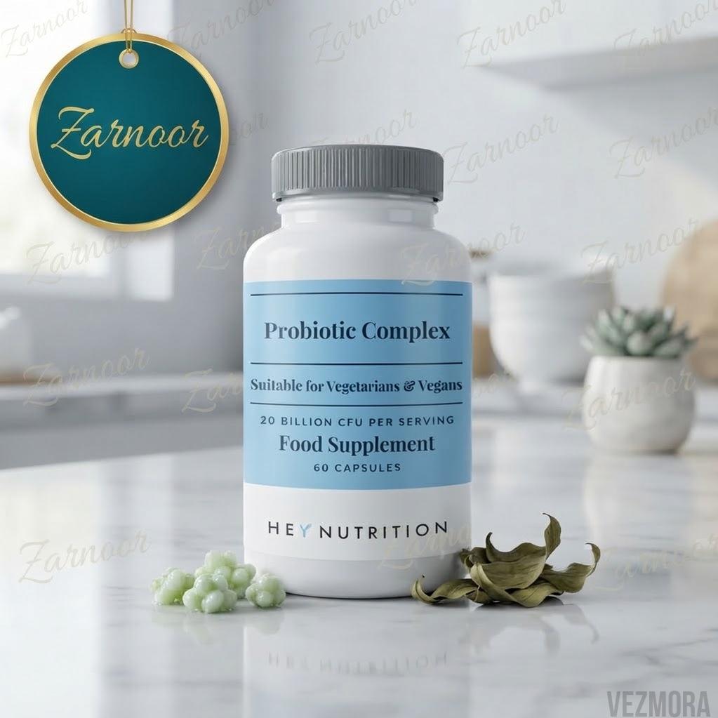 Vezmora Hey Nutrition Probiotic Complex 20 Billion CFU Food Supplement - 60 Capsules - Vezmora