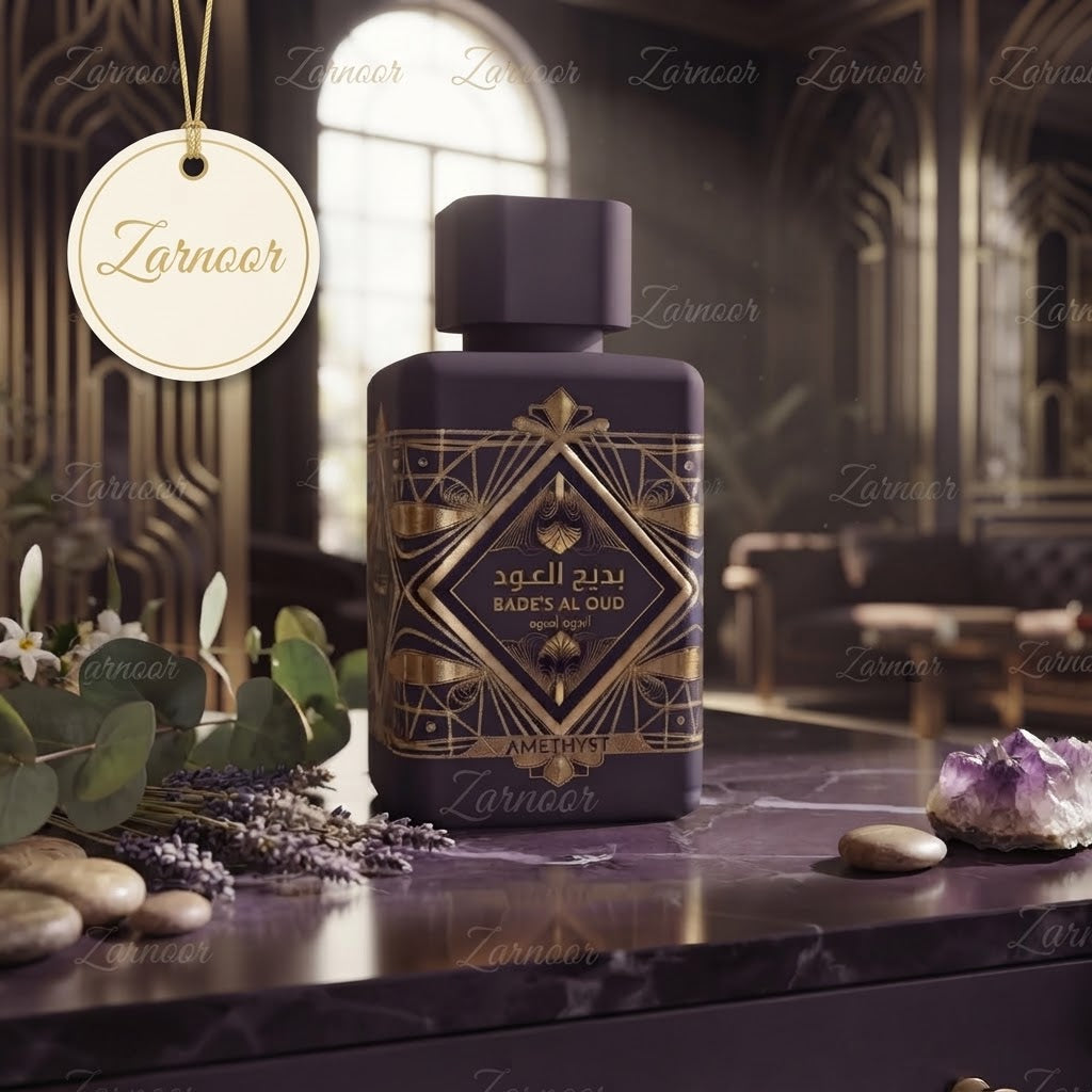 Lattafa Bade'e Al Oud Amethyst Eau de Parfum - Luxury Fragrance Spray (100 ml / 3.4 Fl Oz) - Vezmora