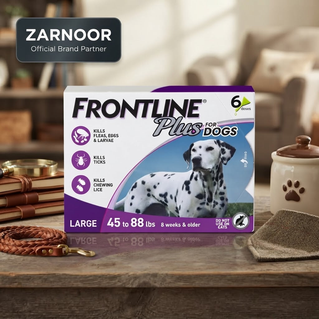 VEZmora Frontline Plus Flea and Tick Treatment for Large Dogs (45 to 88 lbs), 6 Doses