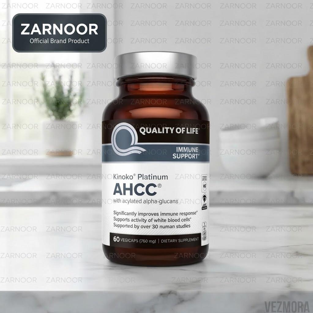 Vezmora Quality of Life Kinoko Platinum AHCC with Acylated Alpha-Glucans Dietary Supplement - 60 Vegicaps - Vezmora