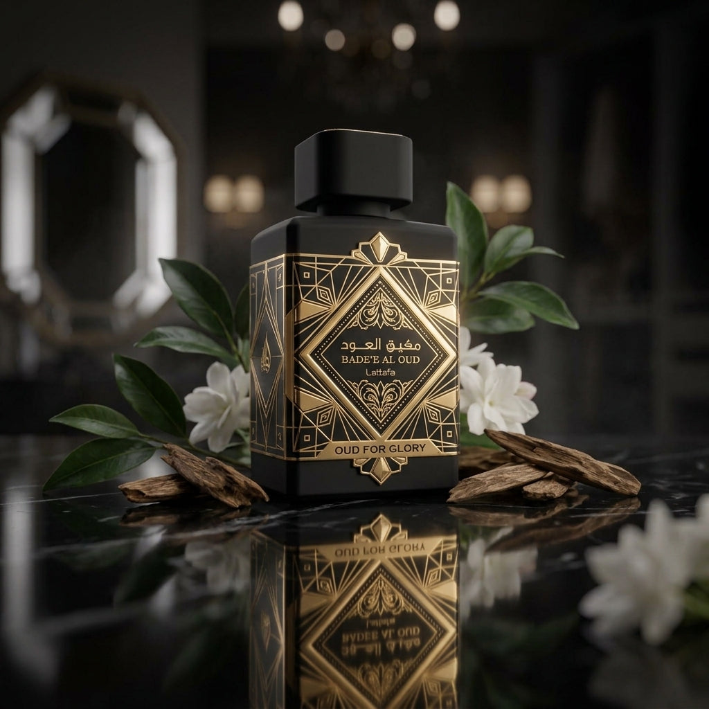 Lattafa Bade'e Al Oud Oud For Glory Eau de Parfum - Luxury Fragrance Spray (100 ml / 3.4 Fl Oz) - Vezmora