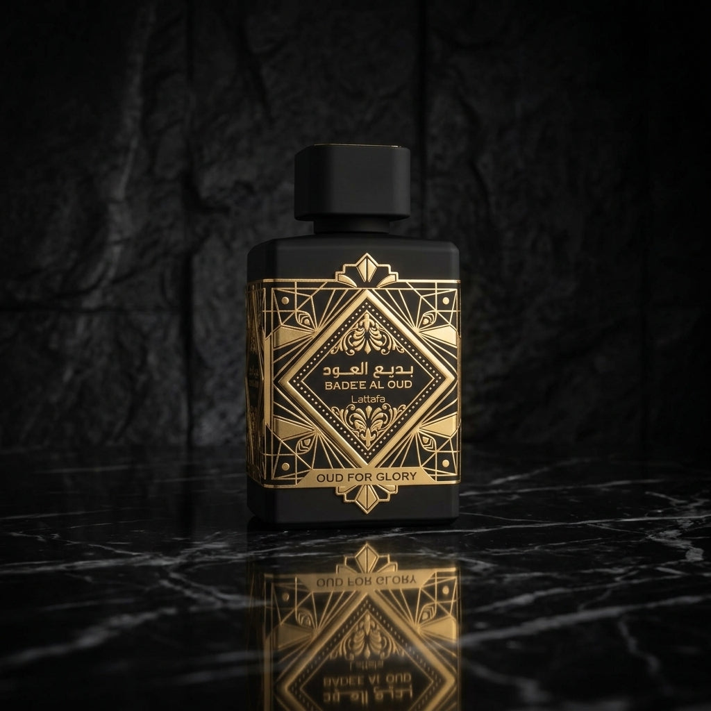 Lattafa Bade'e Al Oud Oud For Glory Eau de Parfum - Luxury Fragrance Spray (100 ml / 3.4 Fl Oz) - Vezmora
